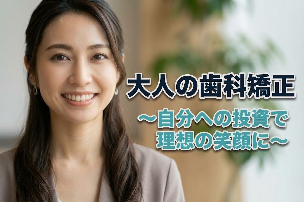 大人の歯科矯正　～メリットと期間・費用の目安～
